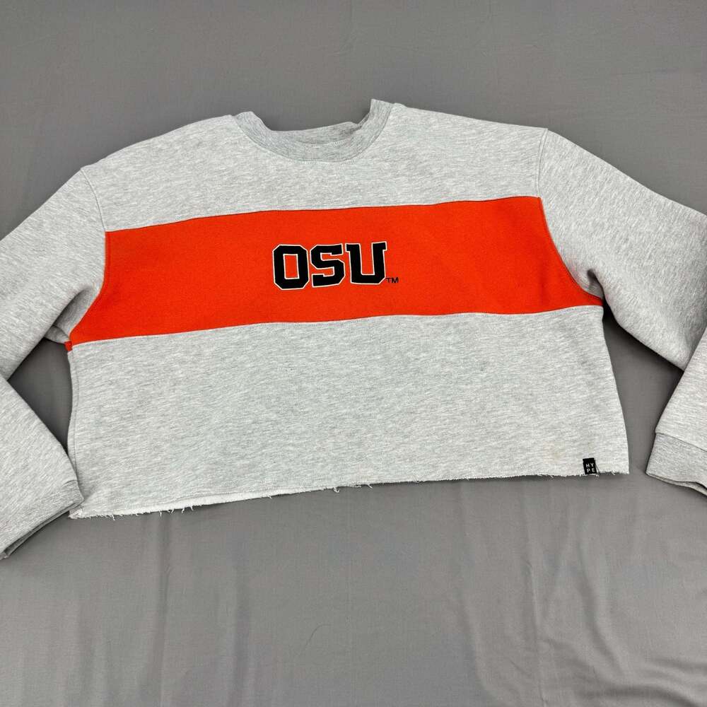 Hype and Vice Women's OSU Cropped Crewneck Sweatshirt